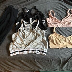Lot - 6 Nursing Bras + Maternity leggings